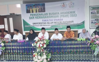 DEKAN FAKULTAS SYARIAH UIN MATARAM MENYAMPAIKAN VISI, MISI, TUJUAN DAN STRATEGI FAKULTAS SYARIAH KEPADA MAHASISWA BARU T.A. 2023/2024