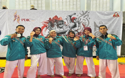 Dua Skrikandi Prodi HES mendapatkan Medali di Ajang Bergengsi Kejuaraan Internasional Perisai Diri di GOR Turide Lombok Barat