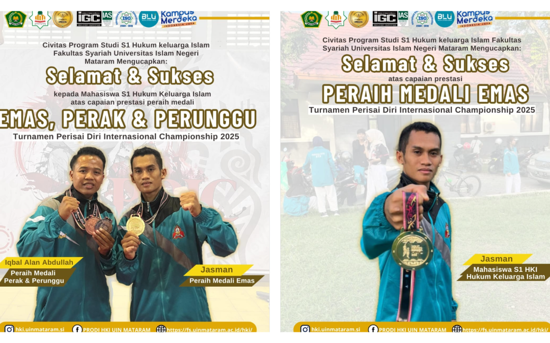 Mahasiswa HKI UIN Mataram Dominasi Podium Dunia: Sabet Emas, Perak, dan Perunggu di International Championship 2025